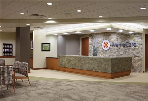 Lobby of PrairieCare in Chaska